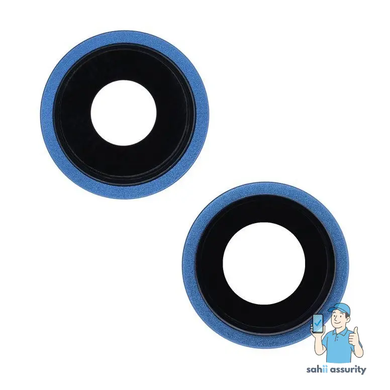 Camera Lens Glass with Frame for Apple iPhone 13 Blue